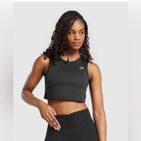 Gymshark Black Training Crop Tank - Picture 1 of 5